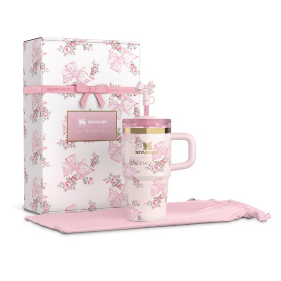 LOVESHACKFANCY X STANLEY Rosa Beaux Pink 20oz Tumbler - Picture 1 of 4